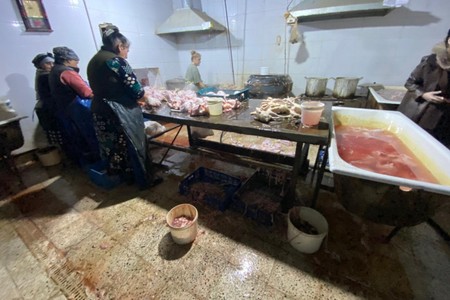 Kənd toyuğu adı ilə satmaq üçün kəsilən toyuğu belə rəngləyirlər - VİDEO