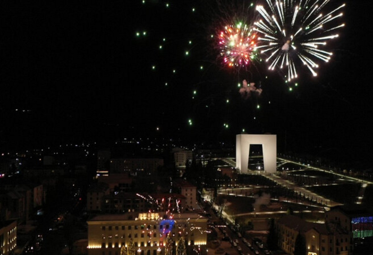 Xankəndidə atəşfəşanlıq oldu