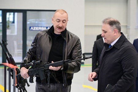 Prezident Tərtərdə zavodun yenidənqurmadan sonra açılışında iştirak edib