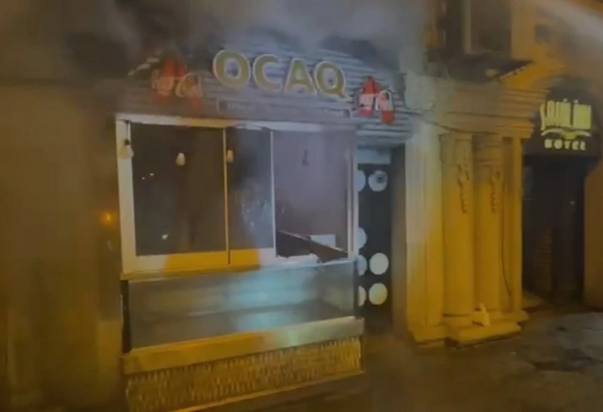 Bakıda dönərxanada YANĞIN - VİDEO