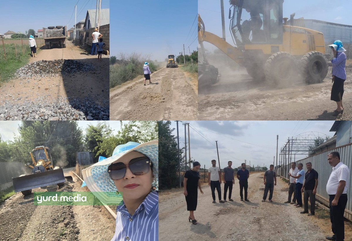 Cəlilabadda bələdiyyə kənddaxili yolların təmirini imitasiya edir - FOTO