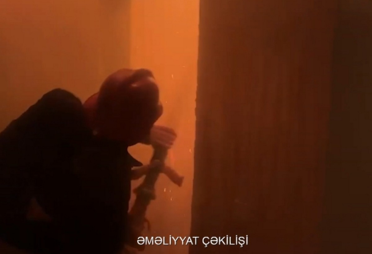 Sumqayıtda ev belə yandı - VİDEO