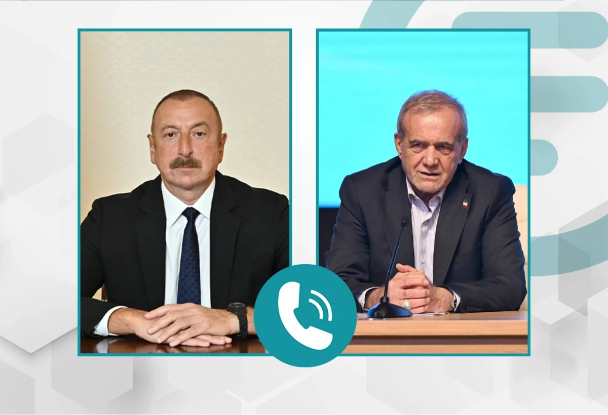 İlham Əliyev Məsud Pezeşkian ilə bölgədəki gərginliyi müzakirə edib