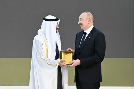 İlham Əliyevə Zayed İnsan Qardaşlığı Mükafatı təqdim olunub