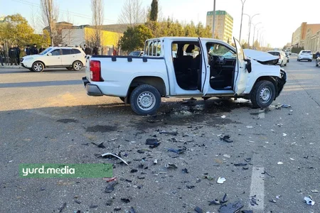 Gəncədə avtomobillər toqquşub, 5 nəfər xəsarət alıb - FOTO