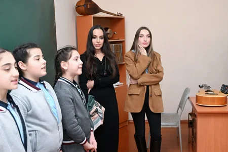 Leyla Əliyeva və Alena Əliyeva Quba rayonunda səfərdə - FOTO