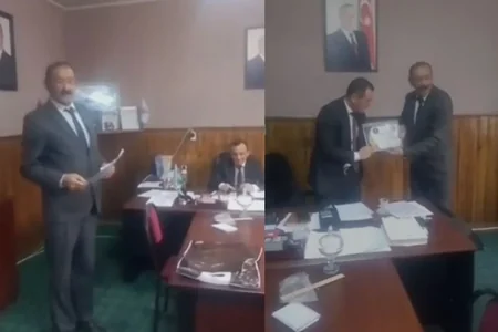 Gədəbəydə mükafatlandırılan məmur: Özümü bağışlaya bilmirəm