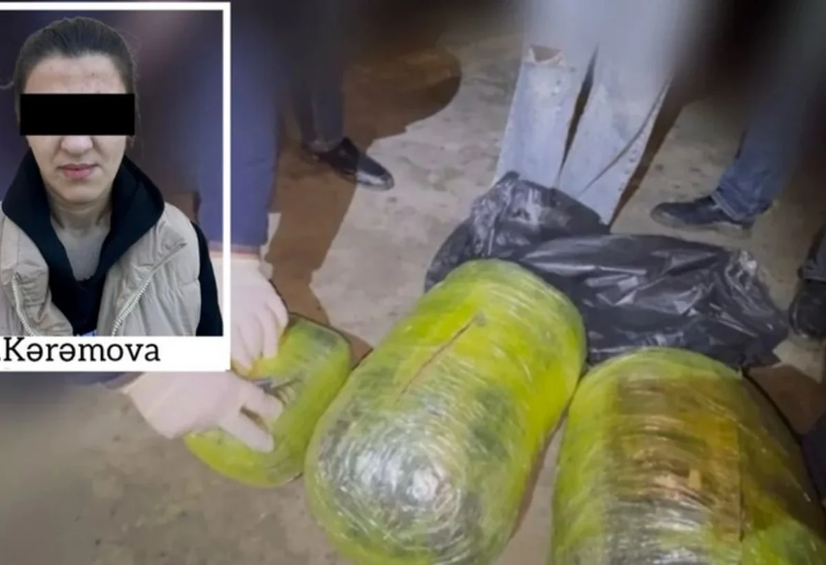 Gənc qadın 25 kiloqram marixuana ilə tutuldu