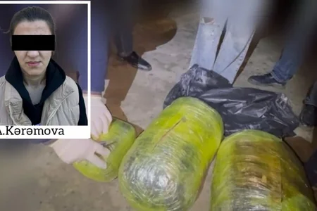 Gənc qadın 25 kiloqram marixuana ilə tutuldu