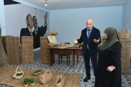 Masallının kəndində həsir toxuma mərkəzi yaradılır