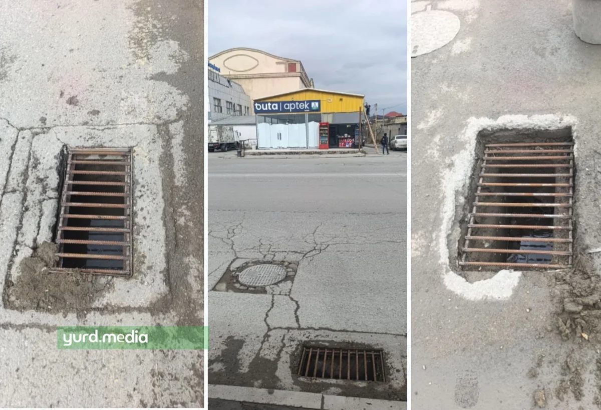 Şosedə təhlükə yaradan vəziyyət aradan qaldırıldı - FOTO