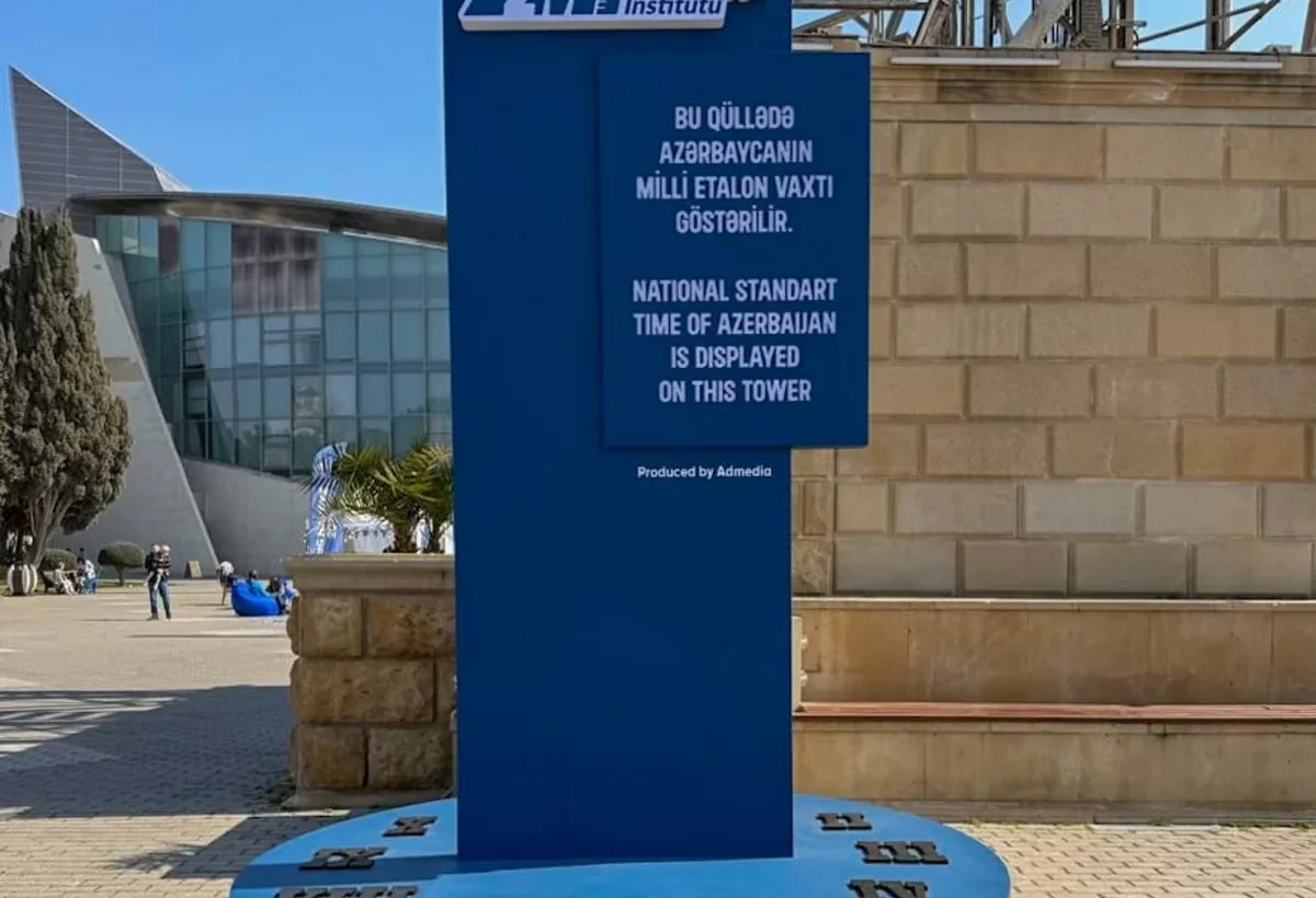 Bakının Paraşüt qülləsində Milli Etalon Vaxtı nümayiş olunur