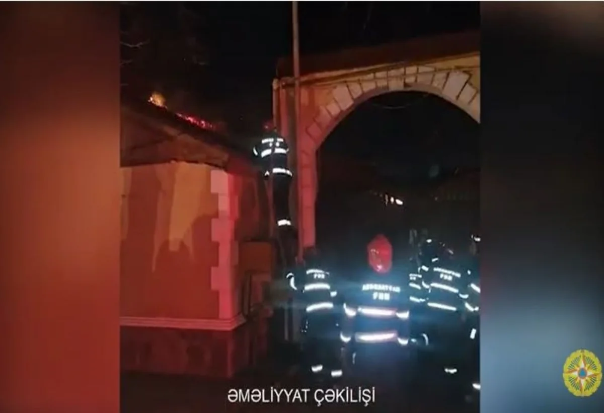 Şəmkirdə yaşayış evində yanğın - VİDEO