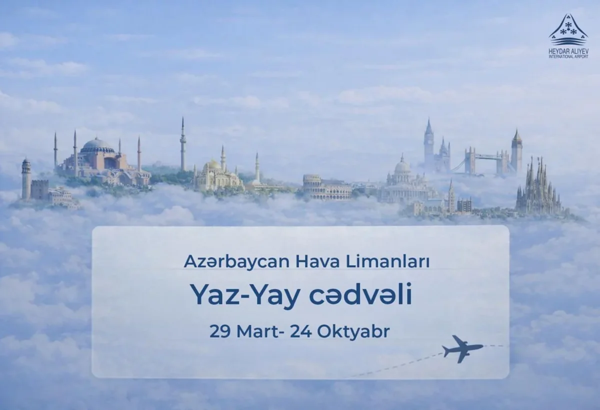 Bakı aeroportu yaz-yay uçuş cədvəlinə keçir
