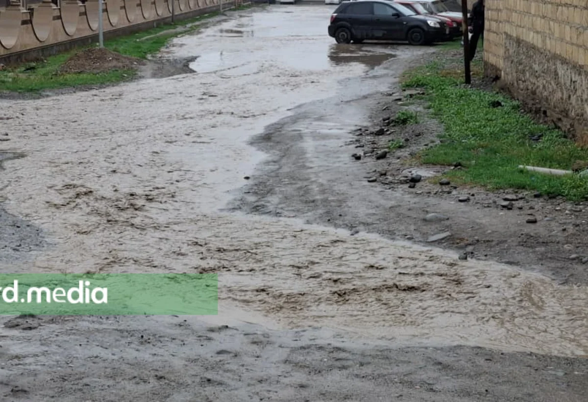 Gəncədə leysan yağış fəsadlar törədib - FOTO/VİDEO