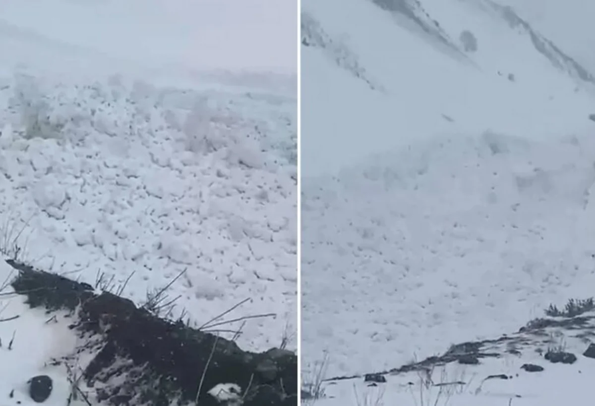 Azərbaycanın dağlıq yolunda qar uçqunu olub