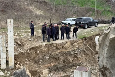 Qusarda güclü yağışın fəsadları - FOTO