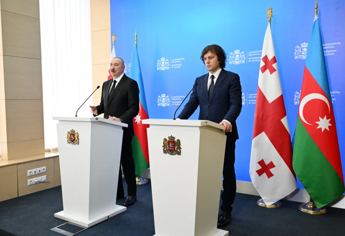 İlham Əliyev: Orta Dəhliz Azərbaycan və Gürcüstan üçün əsas nəqliyyat damarıdır