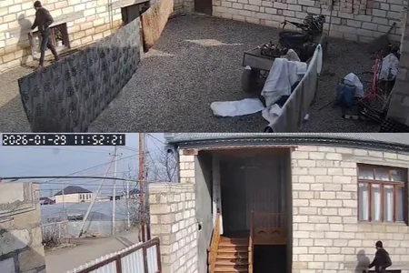 Evlərə girib belə oğurluq etdi - VİDEO