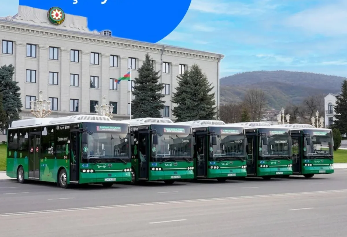 BakuBus avtobusları Xankəndidə xəttə buraxılır