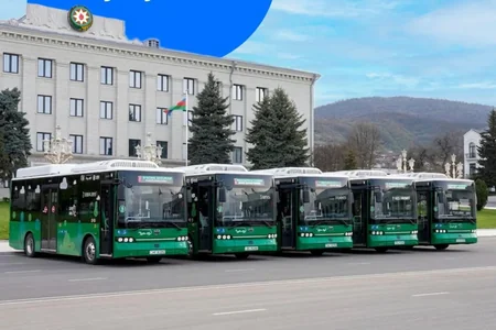 BakuBus avtobusları Xankəndidə xəttə buraxılır