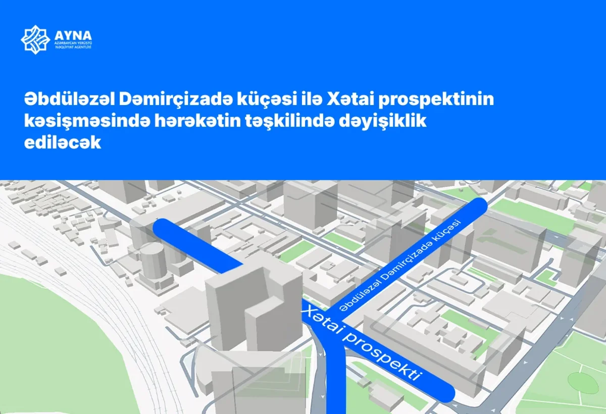 Bakının ən çox tıxac olan küçəsində HƏRƏKƏT DƏYİŞDİRİLİR - VİDEO