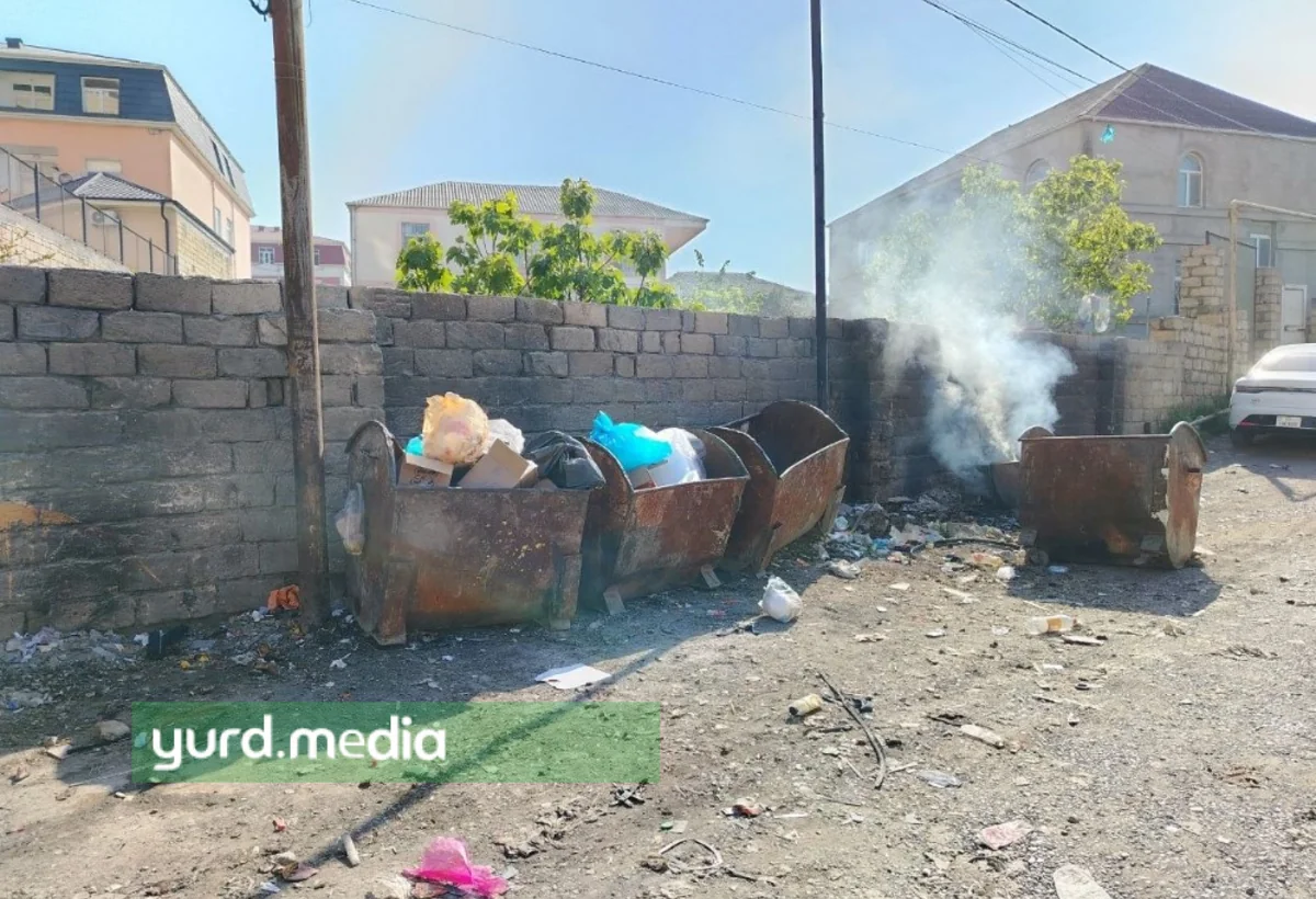 Masazırda daşınmayan zibil yanğın təhlükəsinə çevrilir - FOTO/VİDEO