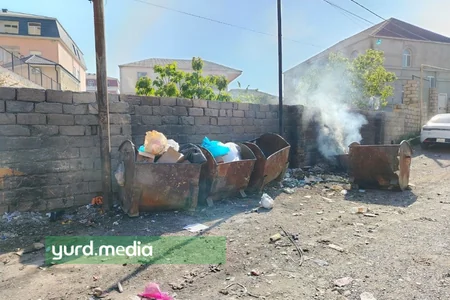 Masazırda daşınmayan zibil yanğın təhlükəsinə çevrilir - FOTO/VİDEO