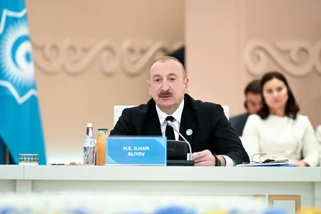 Prezident İlham Əliyev Qazaxıstanda Zəngəzur dəhlizimin əhəmiyyətindən danışıb