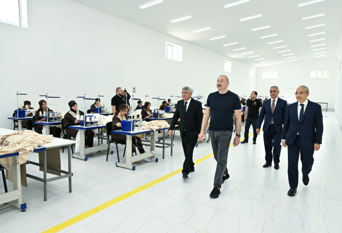 Xocalıda ildə 1,4 milyon ədəd tekstil məhsulu istehsal olunacaq müəssisənin AÇILIŞI - FOTO