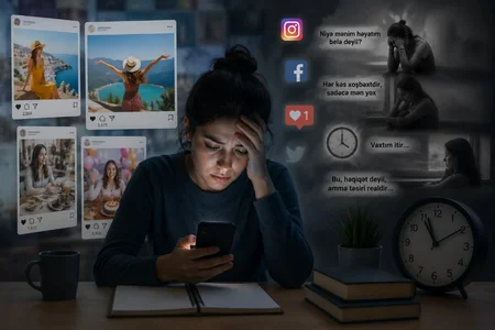 Sosial şəbəkələrin görünməyən üzü: Müqayisə, asılılıq və psixoloji gərginlik