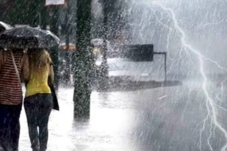 Yağıntılı hava şəraiti davam edir, şimşək çaxır