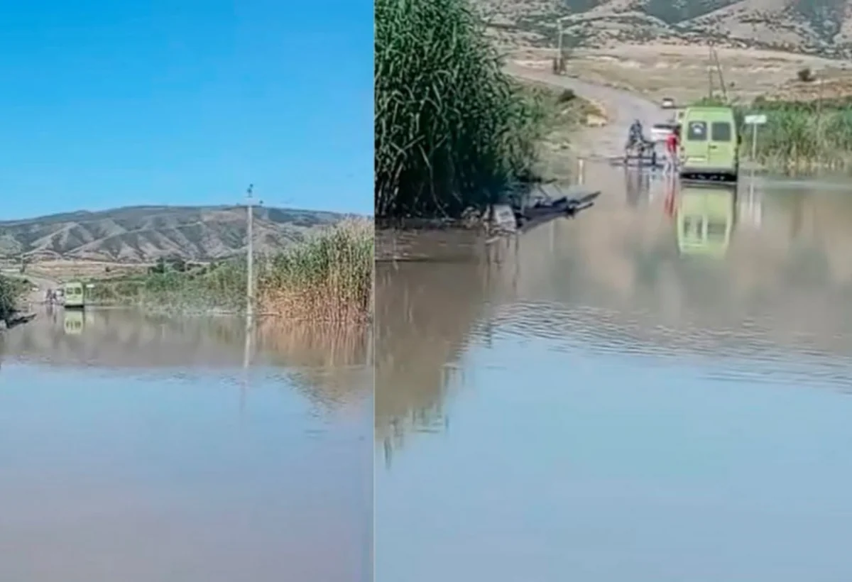 Şəkidə kənd su altında qaldı