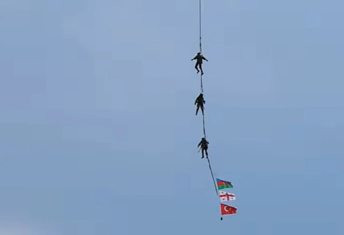 Azərbaycan, Gürcüstan və Türkiyənin xüsusi təyinatlılarının təlimindən - VİDEO