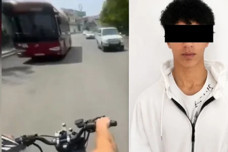Sosial şəbəkədəki görüntü araşdırıldı: gənc moto sürücüsü saxlanıldı