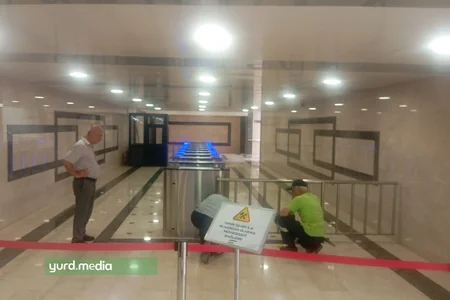 Bakı Dəmiryol Vağzalında əlavə turniketlər quraşdırılıb