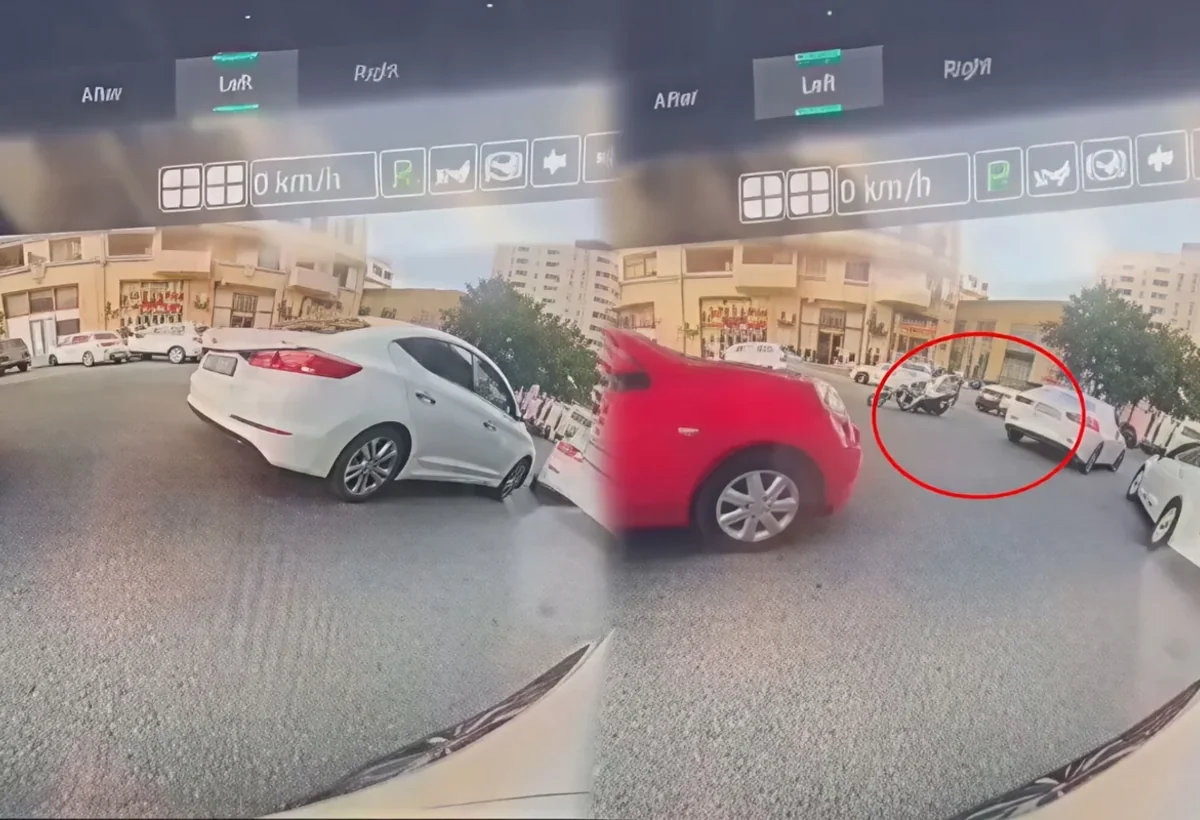 Bakıda əks yola çıxan sürücü qəza törətdi - VİDEO