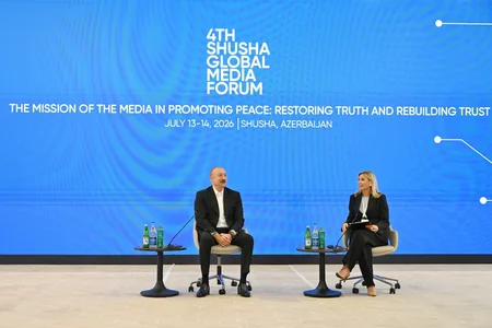 Prezident İlham Əliyev IV Şuşa Qlobal Media Forumunun açılışında iştirak edib - VİDEO