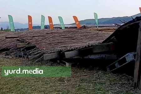 Göygöldə Milli Yaylaq Festivalında konstruksiya uçdu, xəsarət alanlar var