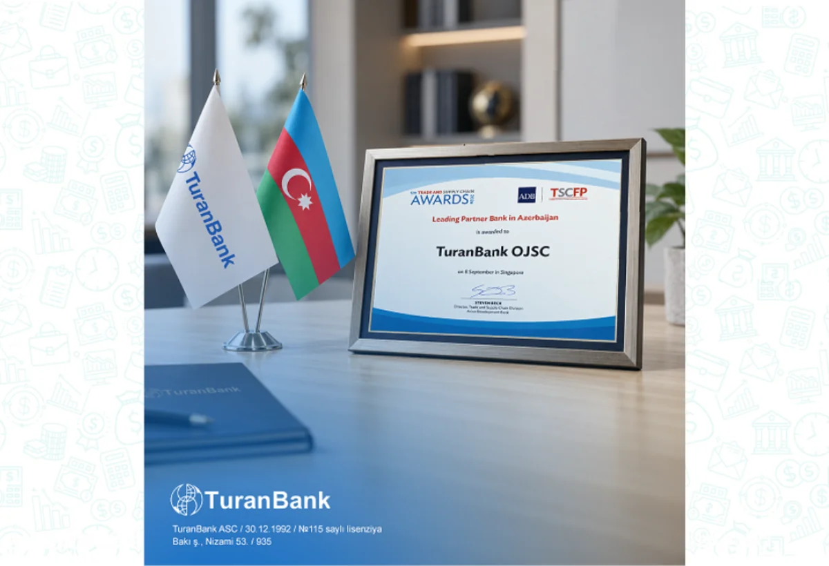 TuranBank “Azərbaycanda aparıcı tərəfdaş bank” nominasiyası üzrə beynəlxalq mükafata layiq görülüb