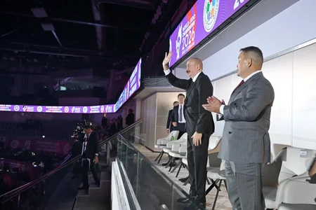 İlham Əliyev cüdo üzrə dünya çempionatının açılış mərasimini izləyib