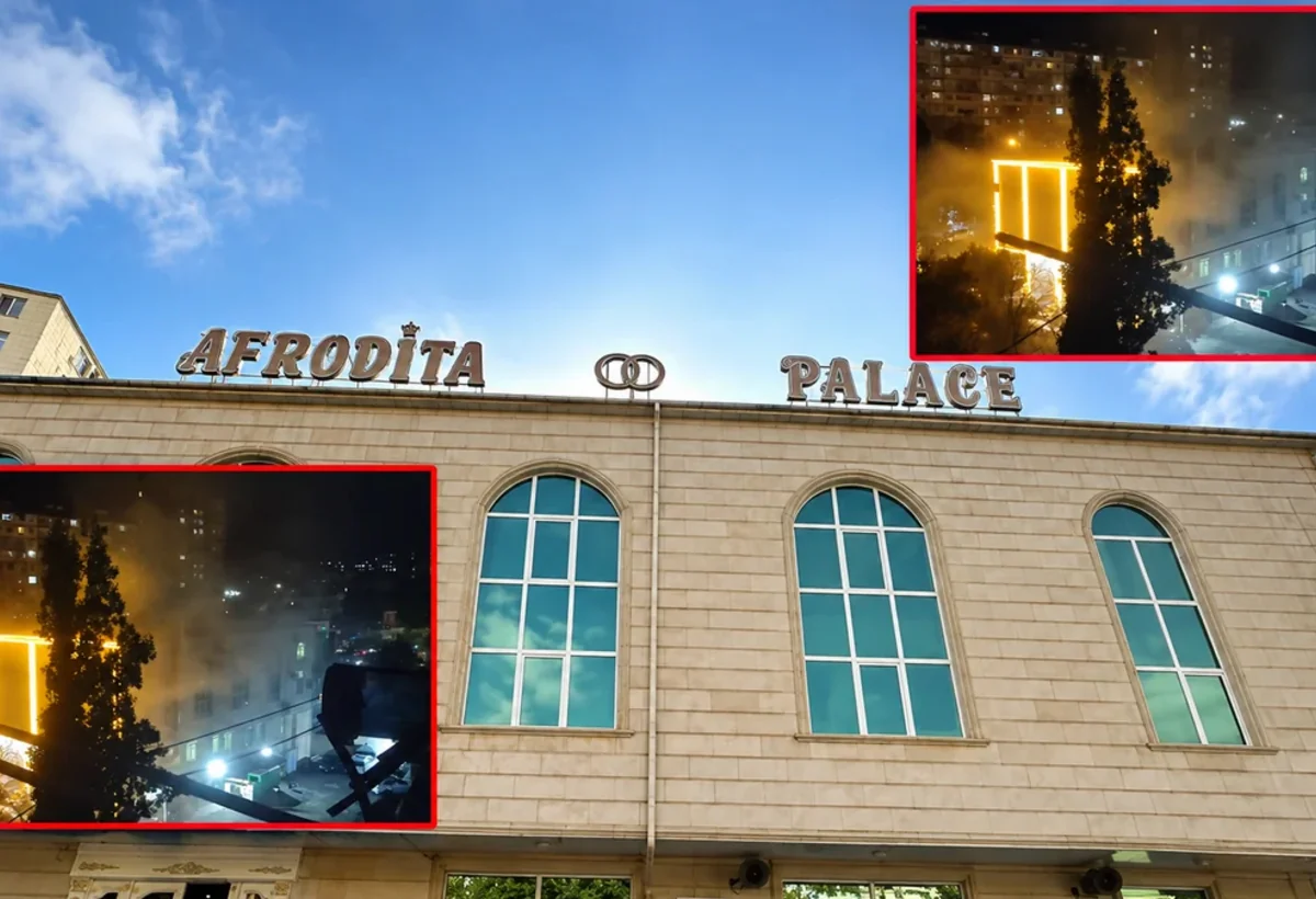Toy tüstüsü ətrafdakı binaları bürüdü –  “Afrodita Palace” ilə bağlı TƏDBİR GÖRÜLÜR