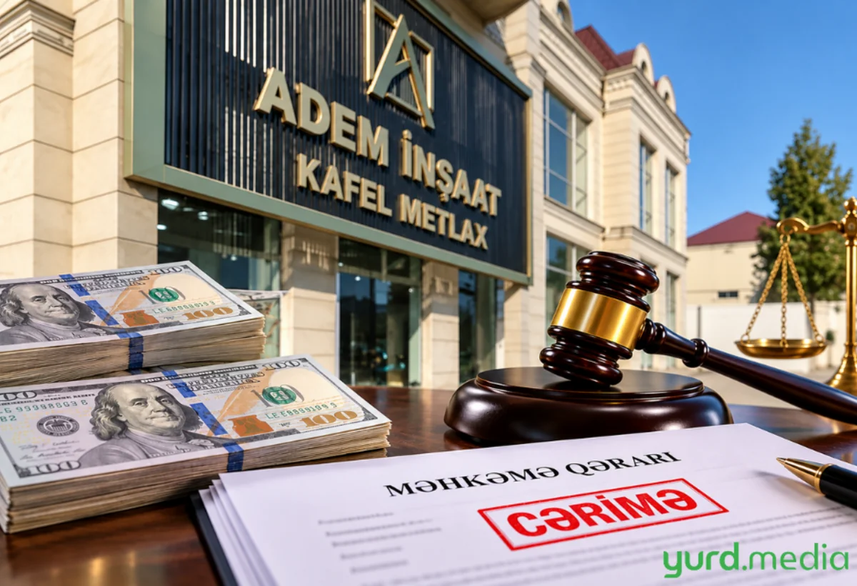 Adem İnşaat xaricə valyuta köçürülməsinə görə CƏRİMƏLƏNDİ