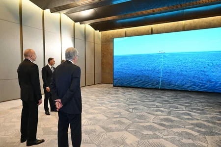 Trans-Xəzər Fiber-Optik Kabel Xəttinin açılışı baş tutdu - FOTO