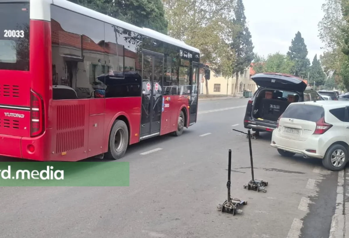 Təkər təmiri ilə məşğul olanlar avtomobil yollarını zəbt edir - FOTO