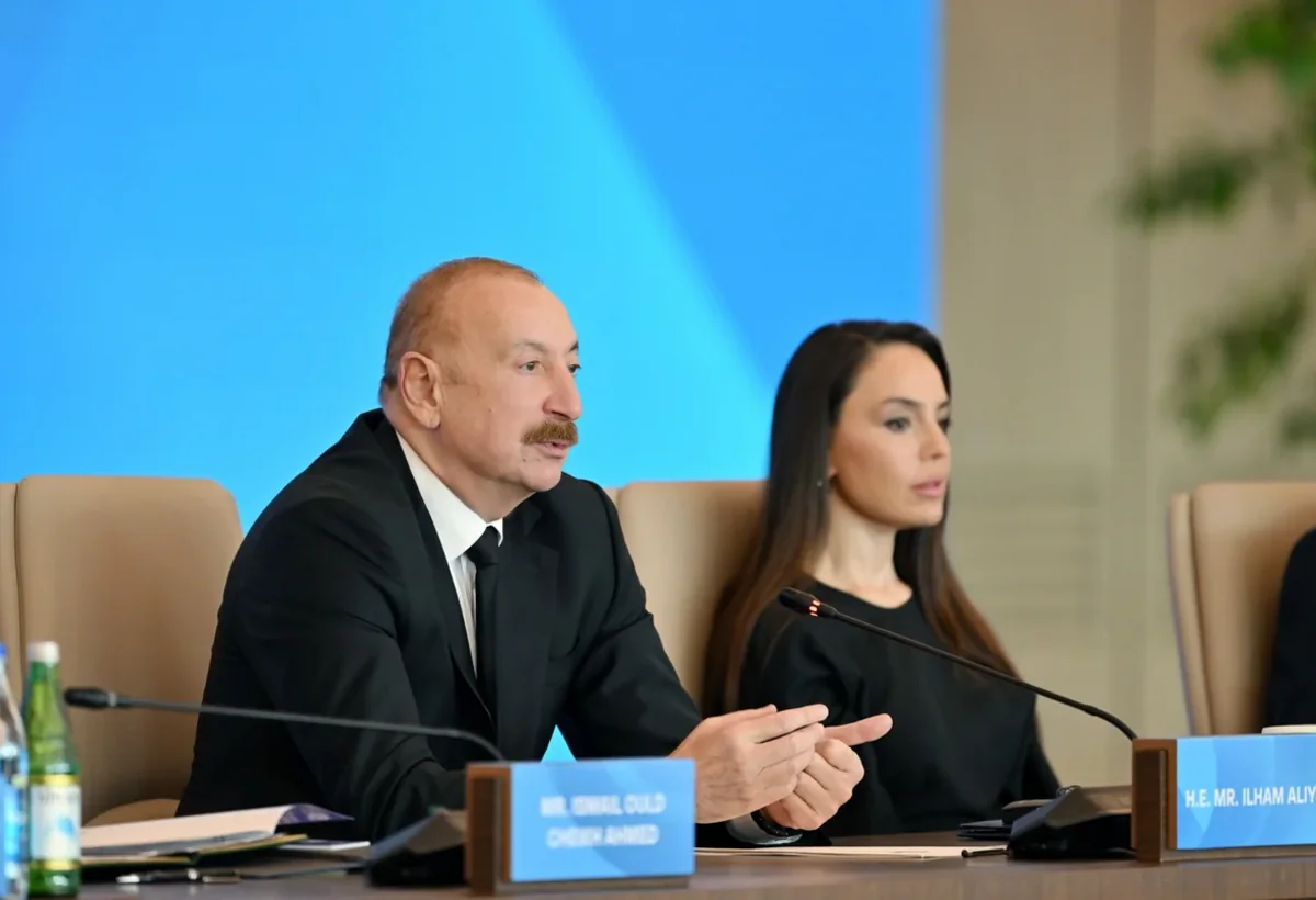 İlham Əliyev VII Ümumdünya Mədəniyyətlərarası Dialoq Forumunun açılışında çıxış edib