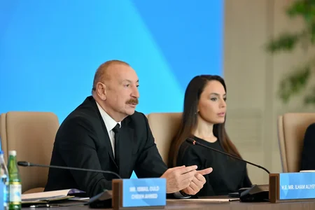 İlham Əliyev VII Ümumdünya Mədəniyyətlərarası Dialoq Forumunun açılışında çıxış edib