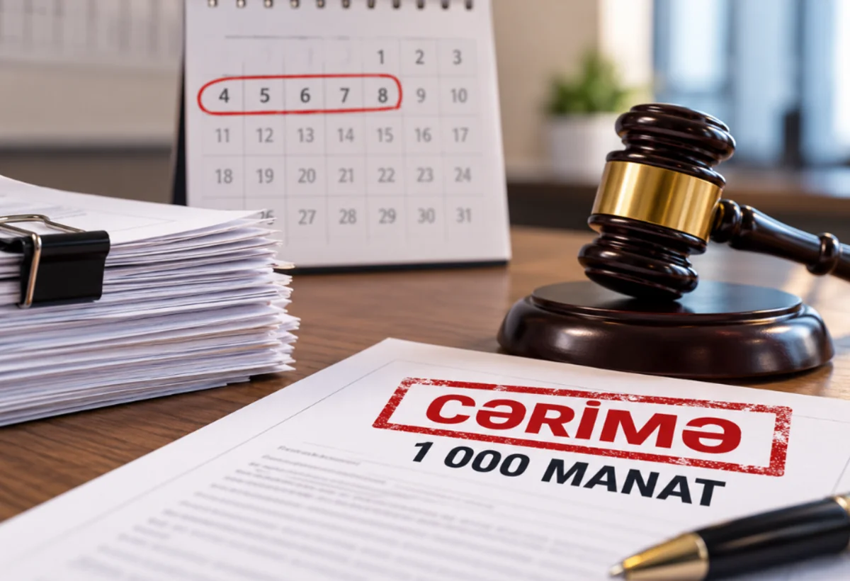 Sənədi 5 gün gecikdirdi - 1000 manat cərimələndi